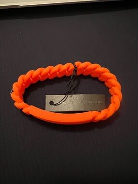 Marc by Marc Jacobs Orange Braided Silicone Bracelet
